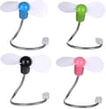 Mini Fläkt USB Fläkt 4 Pack Bärbar Flexibel Kylfläkt Kylare för Stationär Dator PC Skrivbord
