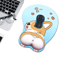 Miniatyrbilde 3 av 4: One Piece (blått corgi armbånd, ca. 260*220*30mm) 3D Musematte med Håndleddsstøtte, Ergonomisk Myk Silikon Gel Gaming Musematte, Søt Corgi Hund Anime Mus