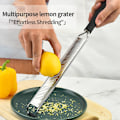 Miniatyrbillede 3 af 5: Manuelt Rivejern & Citrus Zester Premium Klassisk Skarpt Rustfrit Stål Zester Rivejern, ideelt til Parmesan, Hård Ost, Ingefær, Chokolade, Muskatnød og T