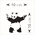 Miniatyrbillede 2 af 5: Sports Panda Bilmærkat 10*10cm, Kung Fu Panda Mærkat, Sjovt Bilmærkat