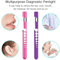 Miniatyrbillede 2 af 5: 2 diagnostiske medicinske penlygter lilla+pink, mini genanvendelige LED penlygter, lommelygter, lommelygter, læge- og sygeplejerske nød penlygter
