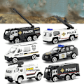 Pikkukuva 1 / 4: 6 kpl Autolelu Valettu Metallinen Lelusetti Ajoneuvo Seos Automallit Lelu Lapsille Taaperoille Pojille C