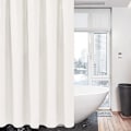 Miniatyrbild 2 av 5: 180x180cm Vit Duschdraperi för Badrum med Metallkrokar Våffeltyg Duschdraperi Heavy Duty Badgardin för Våtrum Badkar Duschkabin,W