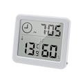 Miniatyrbillede 1 af 5: Digitalt hvidt Termo-Hygrometer Indendørs Rum Termometer Hygrometer 3.2” Stor LCD-skærm Desktop Termometer med Temperatur- og Fugtighedsmåler Me