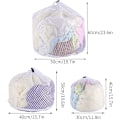 Miniatyrbilde 3 av 5: 3 stk. vaskenett, vaskepose med snøring, gjenbrukbar vaskepose i netting for vaskemaskin, undertøy, BH, sokker, strømper, undertøy