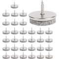 Miniatyrbild 1 av 5: 32 st möbeltassar i filt - en 28 mm diameter filt dyna för möbelfötter och ett 5 mm tjockt golvskydd för stolsben. Möbelmattor som är enkla