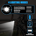 Miniatyrbillede 3 af 5: LED Cykellygte, Genopladelig For- og Baglygte, Cykellygte Sæt USB Belysning Stødsikker Vandtæt Forlygte LED Cykellampe til MTB VTC