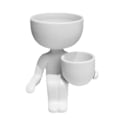 Miniatyrbild 1 av 4: Humanoid Keramisk Blomkruka Växt Suckulenta Blomkrukor Kreativ Blomkruka white side
