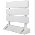 Miniatyrbillede 5 af 5: Hvidt aluminium og ABS foldbart brusebænk, 330 x 320 x 70 mm