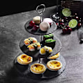 Miniatyrbild 3 av 4: Tre våningar skiffer kakställ serveringsset, kakställ set
