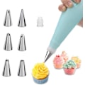 Miniatyrbilde 1 av 5: Sprøytepose og tipper Kakepyntsett Bakeutstyr Cupcake Glasurtipper med konditorpose for baking og kakepynt