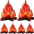 Miniatyrbilde 1 av 5: 2 stk. 3D Flammetårn i midten av dekorativt pappbål Kunstig ild Falsk flamme Papir Dekorativ fest