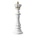 Miniatyrbilde 2 av 2: Sjakk Konge Dronning Springer Resin Håndverk Internasjonal Sjakk Statue Skulptur White King