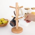 Miniatyrbilde 2 av 5: Kopptrestativ & Kjøkkenhåndkle Papirrullholder Kaffe Te Krus Kopp Tørkestativ Oppbevaringsstativ Square bottom