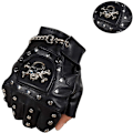 Pikkukuva 4 / 5: Steampunk goottilaiset käsineet miesten vintage-nahkaiset kapteeni sormettomat käsineet