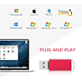 Pikkukuva 4 / 5: USB-muistitikku 64 GB USB 2.0, muistitikku 64GB, avaimenperämuotoilu, Jump Drive Zip Drive LED-merkkivalolla, punainen