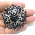 Miniatyrbillede 3 af 5: Mode Smykker Smuk Sølvbelagt Rhinestone Krystal Broche Nål til Kvinder