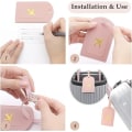 Miniatyrbilde 4 av 5: 2 bagasjelapper Passetui (rosa), 1 passetui og 1 bagasjelapp, PU-skinn bagasjelapp for reise passbeskyttelse og koffertlapper