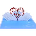 Miniatyrbillede 1 af 5: 3D Pop Up Kort med Kuvert til Valentinsdag, Fødselsdag, Bryllup, Fest, Forlovelse - Svane Design