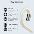 Miniatyrbild 4 av 5: Öronkrok Bluetooth Trådlösa Hörlurar Med Mikrofon White