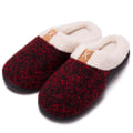 Miniatyrbilde 1 av 4: Tøfler med Memory Foam for Kvinner Komfortable Varme Koselige Sklisikre red point 36 37