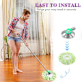 Pikkukuva 4 / 5: 4 kpl Clean Twist Disc Mop -varapäät, helposti vaihdettavat uudelleenkäytettävät mikrokuituiset moppipäät, vettä ja likaa imevät laatoille ja kivipinnoille