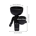 Miniatyrbild 2 av 5: Humanoid Keramisk Blomkruka Växt Suckulenta Blomkrukor Kreativ Blomkruka Black side