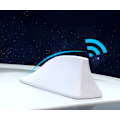 Miniatyrbilde 1 av 4: Hvit Universe Hai Finne Bilantenne - FM Radioantenne med Vanntett Limbase