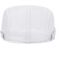 Miniatyrbild 5 av 5: Sommarandningsbar basker för män, sommarplatt basker för kvinnor, andningsbar mesh sommarhatt för män huvud 56-60 cm vit