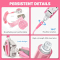 Miniatyrbillede 3 af 5: 2,5 m anti-vandrings armbånd 360 graders roterende børnesikkerhedsarmbånd Rejse supermarked udforskningshjælper Pink