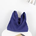 Miniatyrbillede 1 af 5: Utrykt stofpose 35 x 45 cm (navy blå), skuldertaske, stofpose, indkøbstaske stofpose