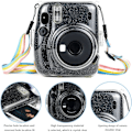 Miniatyrbilde 3 av 5: Mini 11 PVC Hard Case Cover for instax mini11 Kamera Reiseveske Cover med Avtakbar Stropp | Transparent Skimmer
