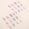 Miniatyrbilde 3 av 5: Kiste Kunstige Negler Lange Trykk på Negler Sommerfugl Gradient Falske Negler Akryl Full Dekning Bling Negletipper for Kvinner og Jenter 24 stk