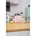 Miniatyrbillede 2 af 2: Blå + Pink Isoleret Taske til Kvinder Bærbar Madtaske 6L Vandtæt Isoleret Stof Madtaske Bærbar Isoleret Madtaske Kontor Skole Strand Picn