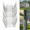 Rostfria växthusglasklämmor i W/Z-typ för trädgårdsväxthus W(25pcs)