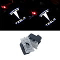 Miniatyrbillede 1 af 5: 2 stk. Bildørslys, TESLA Bildør LED Projektorlampe, Bildør Velkomst Logo Projektorlys med HD Automatiske Universelle Trådløse Lys