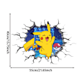 Pikkukuva 5 / 5: 40*55cm Sarjakuva Anime Seinätarra Pikachu Tarra Poikien Makuuhuoneeseen