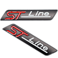 Pikkukuva 2 / 4: 2 kpl Metallinen St Line -tarra Automerkki Päämerkki Tarra Kromi Musta Useimpiin malleihin