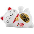 Miniatyrbillede 1 af 5: Ti Millioner To Fortune Cats Katte Lykkeholder Langstrakte Arme Lykkekat Solar Biltilbehør Dekorationer