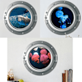 Miniatyrbild 1 av 4: Tredelad kostym 3D Havsliv Fisk Väggdekaler för Badrum, Under Vattnet Haj Väggkonst för Barnrum, Ocean Dolphin Väggdekal Barnkammare Dekoration