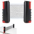 Miniatyrbilde 1 av 5: Uttrekkbart Ping Pong Nett Bærbart Bordtennis Nettstativ Perfekt For Ping Pong Bord Kontorpult Hjemme Black