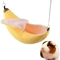 Miniatyrbild 3 av 5: Hamster hängande hus hängmatta banan design bomull bur sovande bo lämplig liten hamster gunga Yellow
