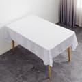 Blank rektangulär duk enfärgad (vit 145cmX220cm), tvättbart tyg, polyester