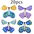 Miniatyrbillede 1 af 4: 10/20/100 stk. Flagrende Flyvende Sommerfugl Optræks Sommerfugl Flagrende Kort Prank Sommerfugl Flyvende Papir 20 PCS