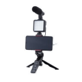 Miniatyrbillede 1 af 2: MUVIT Stativ med LED, mikrofon og smartphoneholder