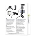 Miniatyrbillede 2 af 2: MUVIT Stativ med LED, mikrofon og smartphoneholder