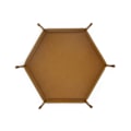 Miniatyrbild 1 av 7: Tärningsbricka i läder, hopfällbar tärningsbricka i hexagonform, lämplig för tärningsspel Brown