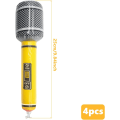Miniatyrbilde 4 av 5: Oppblåsbare mikrofoner, 4 stk. oppblåsbare musikkinstrumentleker Mikrofoner for barn, oppblåsbare rekvisitter for bursdagsfest pedagogisk (tilfeldig farge)