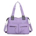 Chic Enkel Axelväska Dragkedja Mjuk Present purple