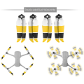 Miniatyrbild 3 av 6: Air 2S Propeller Ljudlös Propeller Fällbar 7238F Propeller för DJI Mavic Air 2/Air 2S Drone Tillbehör (Svart Gul Vit 4st)